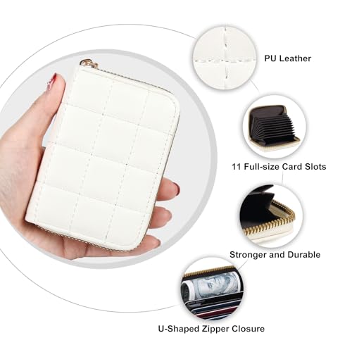 Image of Credit Card Wallet, RFID Card Case Wallet, Zipper Card Cases Holder for Men Women, RFID Blocking, KeyChain Wallet, Compact Size Card Organizer Case for Women