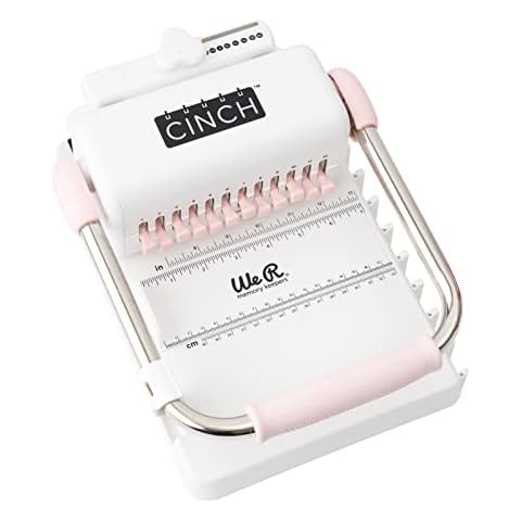 We R Memory Keepers, Cinch Book Binding Machine 2, Pink/White, Easy to Use Design with Slide Ruler, Compatible with Wire or Spiral Coils, Make Professional Books, Notebooks, Calendars and More Cover