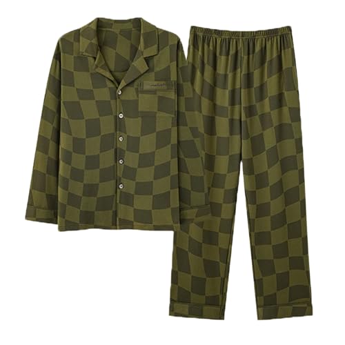 Pyjama homme confortable contre le froid nocturne vêtement nuit doux automne