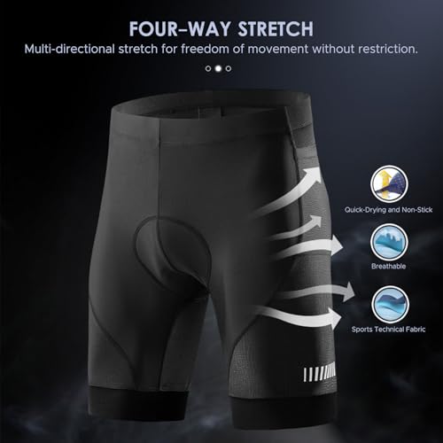 Shorts de ciclismo para hombre con almohadilla y transpirables miniatura 7