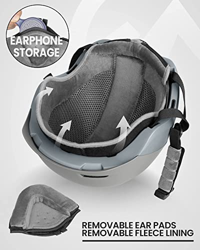 Outdoormaster Garnet Ski Helmet - Adjustable 16 Vents In Climate Control - Snowboard Helmet For Kids, Youth, Men, Women - Grey,L #TOP2