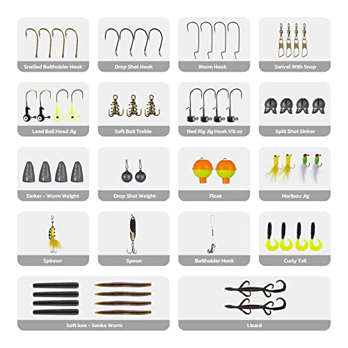 Calamus T1 Telescopic Fishing Rod and Reel Combo, Fishing Gear Set with Fishing Line, Fishing Lures Kit& Accessories and Carrier Bag for Saltwater Freshwater - Casting 6\'0\'\'- Moderate Fast- Medium