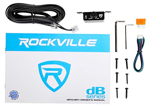 Rockville DK58 Package Dual 8" 1600W Loaded K5 Car Subwoofer Enclosure, DB11 Amp, 2 Ohm, Deep Bass, Compact Design, Easy Installation, for Car Audio Enthusiasts