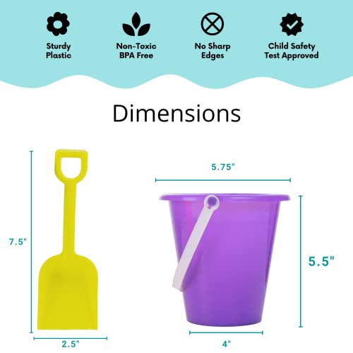 4E's Novelty Bulk Sand Buckets and Shovels Set #TOP21