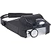 Carson LumiVisor Head Magnifier - Black Head Visor with LED Lighted Magnifier (2x/3x/5x/6x) (LV-10)