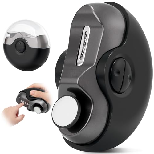 Cortaúñas Eléctrico 2025 para Personas Mayores con 3 Velocidades y Luz LED, Lima y Pulidora de Uñas Eléctrica con Recipiente Colector, Cortaúñas Seguro para Bebés, Niños y Adultos (Negro)