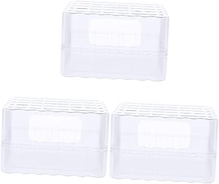 Didiseaon 3 Pçs Hamster Banheiro Hamster Banheira Chinchila Recipiente De Banho Areia Banho Lagarto Arnês Hamster Areia Banheiro Transparente Cobaia Banheira Pequena Chinchila Chão