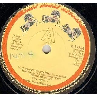 GEORGE HARRISON – LOVE COMES TO EVERYONE – 7 inch vinyl / 45 - Les Beatles, Paul McCartney, John Lennon, RIngo Starr, George Harrison