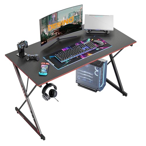 DESINO Gaming Desk 80 x 50 cm PC Computer Desk, Home Office Desk Table Gamer Workstation, Simple Game Table, Black