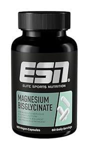 Gélules De Magnésium Bisglycinate ESN, 120 Caps, Haute Biodisponibilité
