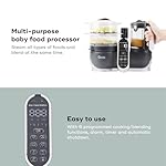 Babymoov Duo Meal Station Grey: Multi-Speed Baby Food Maker Steamer and Puree Blender, Baby Food Processor that warms & defrosts (Nutritionist Approved) - Image 4