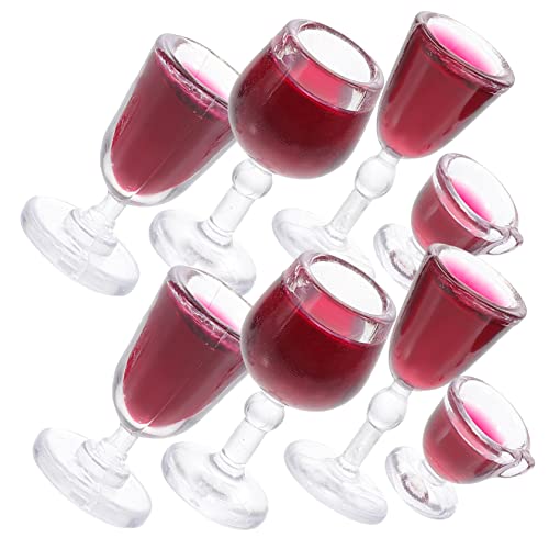 SUPVOX Mini Modelo De Copa De Vino Accesorio Decorativo para Casas De Muñecas
