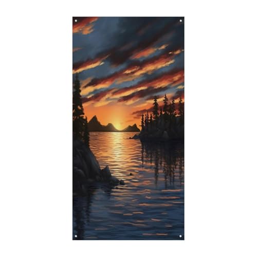Bannière de porte coucher du soleil pour une décoration accueillante d'entrée de maison