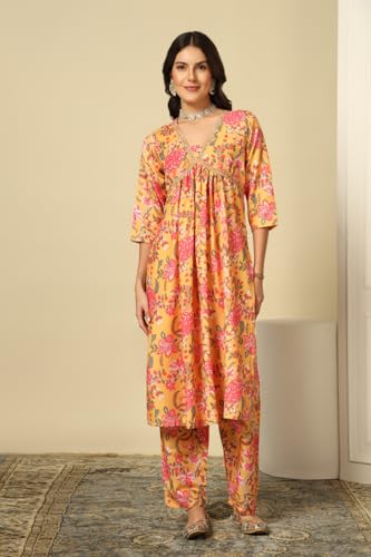 Image of Leriya Fashion Black Kurta Set for Woman | Kurti Set for Woman | Anarkali Suit for Women Kurtis | Short Kurti for Women | Ethnic Jaipuri Straight Kurta Set with Palazzo Pants | Salwar Suit for Party Outfits