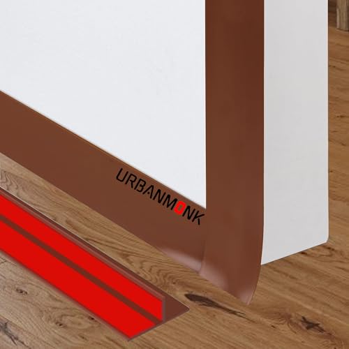 Image of URBANMONK T-Shape Silicon Door Bottom Sealing Strip | Window Sealing Strips for Gap | Door Bottom Sealing Strip Guard | Protector from Cockroach, Insect, Bugs, Air & Dust | (Brown, 3 Meter)