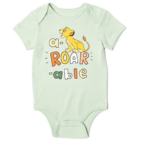 Disney Pixar Toy Story Monsters Inc. Lion King Mickey Mouse Mike Baby Bodysuit Pants and Hat 3 Piece Set Newborn to Infant3