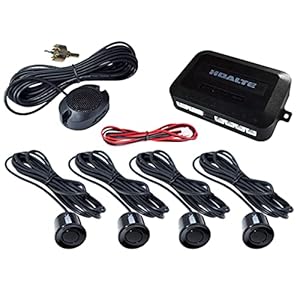 HOALTE Einparkhilfe-Set zum Nachrüsten, 4 Ultraschall-Sensoren fi 22 mm, Reichweite bis zu 2 Meter, vertikale und horizontale Hinderniserkennung, akustische Warnung, für alle Autotypen