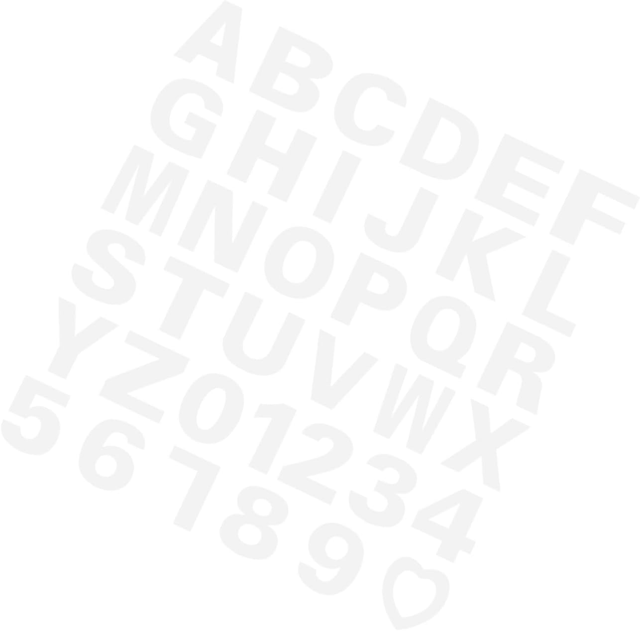 Garneck 37pcs Heart and Alphabet Cake Stencils Set Number Cake Templates for DIY Baking White Baking Supplies for Weddings Birthdays and Celebrations