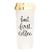 But First Coffee Travel Mug Coffee Lover Gift Plastic Travel Mug with Gold Lid Gift For Her Accessories for Women 16oz