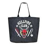 Bolsa Shopping Stranger Things XL Ligera y Práctica - Bolsa de Tela Para Compras con Diseño de Stranger Things, Reutilizable y Cómoda de Llevar