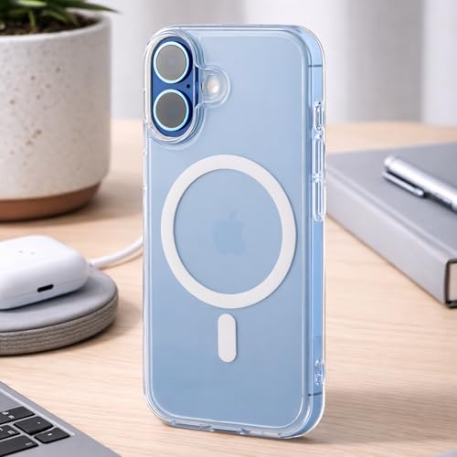 Image of TEKNE Crystal Clear Polycarbonate Case for iPhone 17 | MagSafe Compatible | Slim & Lightweight | UV-Resistant Anti-Yellowing | Transparent Back Cover - Clear