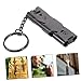 Toyvian Stainless Steel Emergency Whistle with Keychain Loud Dual Tube Design for Outdoor Activities Camping Hiking Gym and Training Black