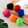 Joez Wonderful 6 Pcs Microphone Cover, Colorful Karaoke Microphone Windscreens Foam, High Density Thickened Mic Covers for Most Standard Handheld Microphone (Black+Red+Green+Orange+Blue+Pink) #2
