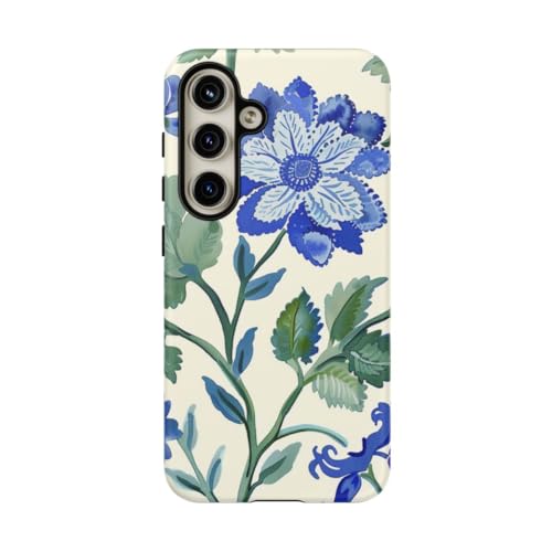 Coque Samsung S24 rigide mate protection florale aquarelle