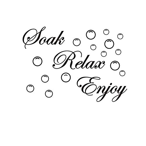 Tremper se détendre profiter de l'autocollant mural amovible imperméable en vinyle autocollant Art mignon bulles fond décor pour la maison salle de bain décalcomanies Cover