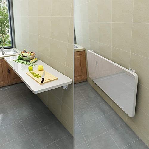 Drop-Leaf Table Laundry Folding Table, Folding Wall Mounted Table, Wood Folding Table Wall Mount Desk Kids Floating Desk Workbench Wall Folding Table For Small Spaces, Kitchen & Bedroom Restaurant ( C #TOP3