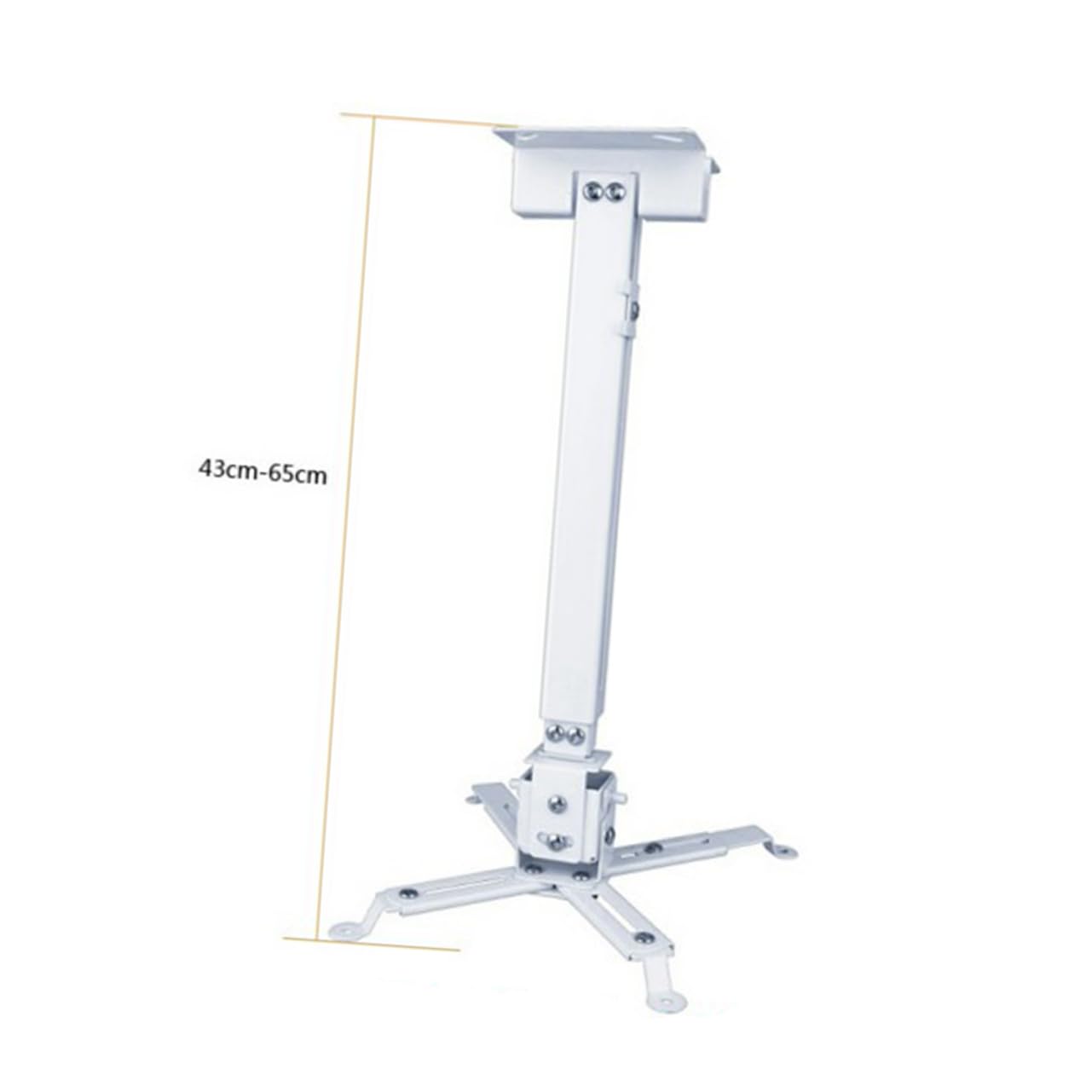 Gatuida Supporto Proiettore Soffitto Regolabile 15Kg Staffa in Ferro Bracci Doppia Articolazione per Installazione Flessibile