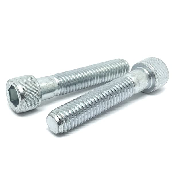 (14 Pieces) M4-0.7x50 Class 12.9 Alloy Socket Head Cap Bolts Screws UNC Coarse Partial Threads Zinc Clear