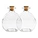 Round Glass Spherical Bottles, "Potion Bottles" with Corks (2-Pack, 8-Ounce Capacity); Large Bottles for Costume Props, Bath Salts, DIY Crafts & Decorative Bottles