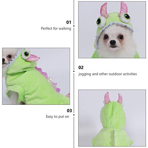 UKCOCO Traje Do Animal de Estimação Do Dia Das Bruxas Design de Dinossauro Roupas de Cachorro Macacã