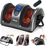 TISSCARE Foot Massager with Heat, Shiatsu Foot Massager for Plantar Fasciitis, Neuropathy, Circulation and Pain Relief, Remote Control, Deep Kneading, Gifts for Women Men Mom Dad