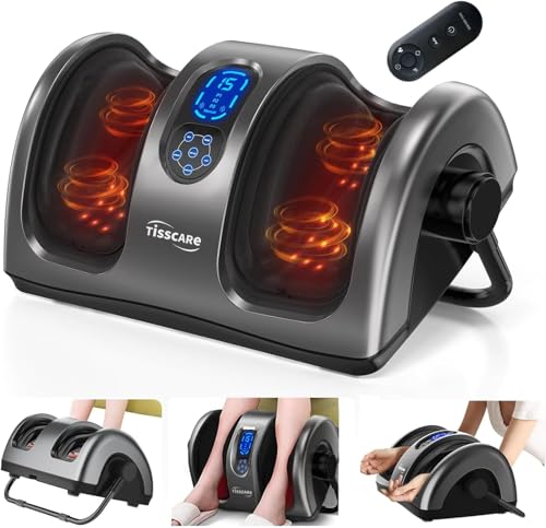TISSCARE Foot Massager with Heat, Shiatsu Foot Massager for Plantar Fasciitis, Neuropathy,...