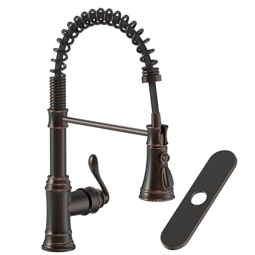 Oil Rubbed Bronze Kitchen Faucet with Pull Down Sprayer Single Handle
