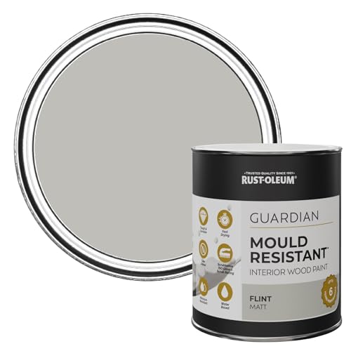 Rust-Oleum Grey Guardian Mould Resistant Interior Wood Paint in Matt Finish - Flint 750ml