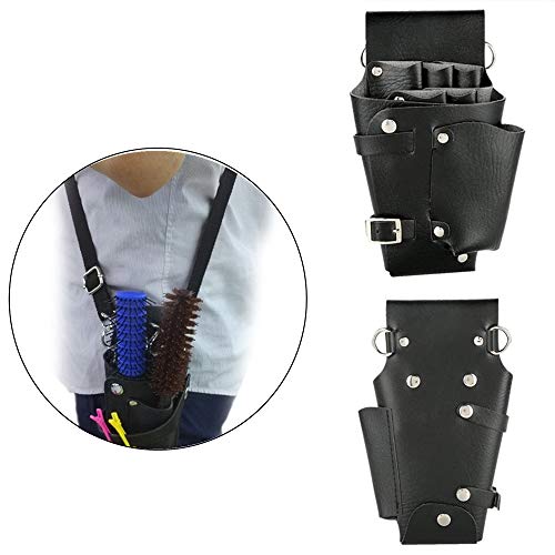 WENHUAZAI Hairdressing Waist Belt PU Leather Hair Styling Equipment Belt Pouch Barber Bag Leather Haircut Holster Pouch for Keeping Scissors, Razors, Hair Pins, Makeup Brushes 7 WENHUAZAI Hairdressing Waist Belt PU Leather Hair Styling Equipment Belt Pouch Barber Bag Leather Haircut Holster Pouch for Keeping Scissors, Razors, Hair Pins, Makeup Brushes - Image 7