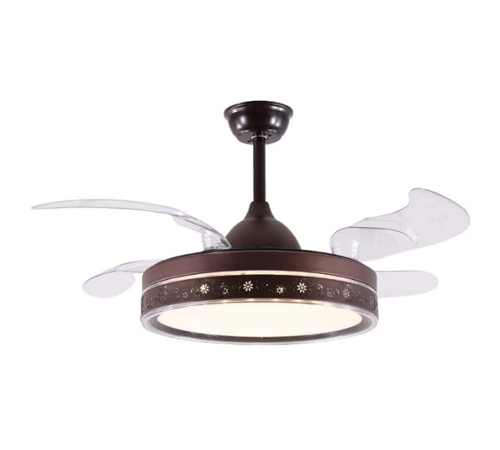 Ventilateur de plafond invisible LED 3 couleurs 6 vitesses télécommande - 8