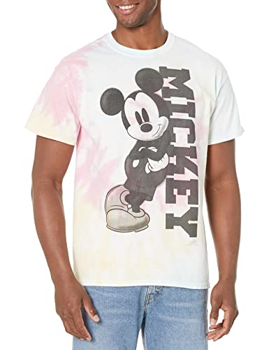 T-shirt Disney Mickey Lean homme coton col rond top mode geek
