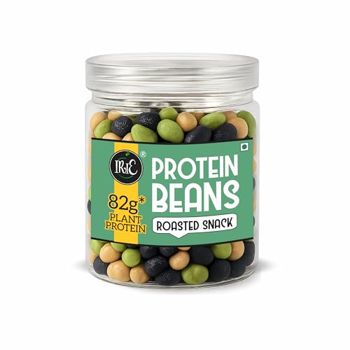 IRIE Protein Beans Mix - 200g Jar – Roasted Soyabean - Edamame Beans - Black Beans | 82g Plant Protein Superfood | All-Natural, Gluten-Free | High Protein Snack