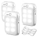 Produktbild AMIR LED Nachtlicht, LED Bewegungsmelder Licht, USB Wiederaufladbar Nachtlicht, AUTO/ON/OFF Lichter mit Licht sensor für den Schrank oder die Flur, Schlafzimmer, Küche, Camping, Grill, etc.
