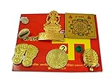 Amazingindiaonline Shree Laxmi Dhan Varsha Yantra for Wealth and Prosperity - Golden - Pack of 7