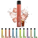 DBL 電子タバコ 使い捨て 持ち運び シーシャ ベイプ 1本入り 大容量 VAPE 禁煙パイポ 爆煙 水蒸気タバコ 禁煙サポート ニコチンなし タールなし STICK ZEROシリーズ (コーラアイス)