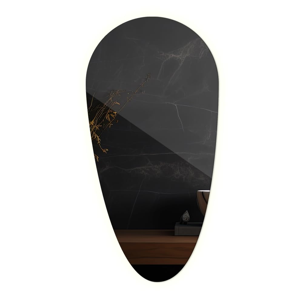 Miroir LED Goutte chic et minimaliste de 50x100cm pour chambre élégante