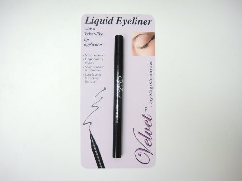 VELVET LIQUID EYE LINER PEN WITH MIXING BALL FOR SMOOTH PRECISE COLOR APPLICATION - COLOR BROWN