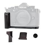 JISYIWOWカメラL字型グリップ用 木製ハンドル 対応ZF電池交換便利 底面開閉 三脚ネジ穴付き 実木ハンドル+フィンガーハンドル +ホットシューカバー +シャッターリリースボタン (黒檀)