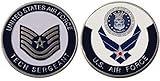 Military Challenge Coin, Air Force Veteran Challenge Coin, Enlisted Ranks, Technical Sergeant