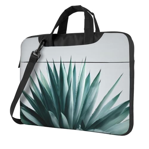 Sac ordinateur 15,6 anti-choc housse rembourrée feuilles bleues et vertes